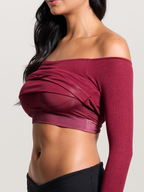 Ribbed Off The Shoulder Brami