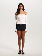 Ribbed Off The Shoulder Brami