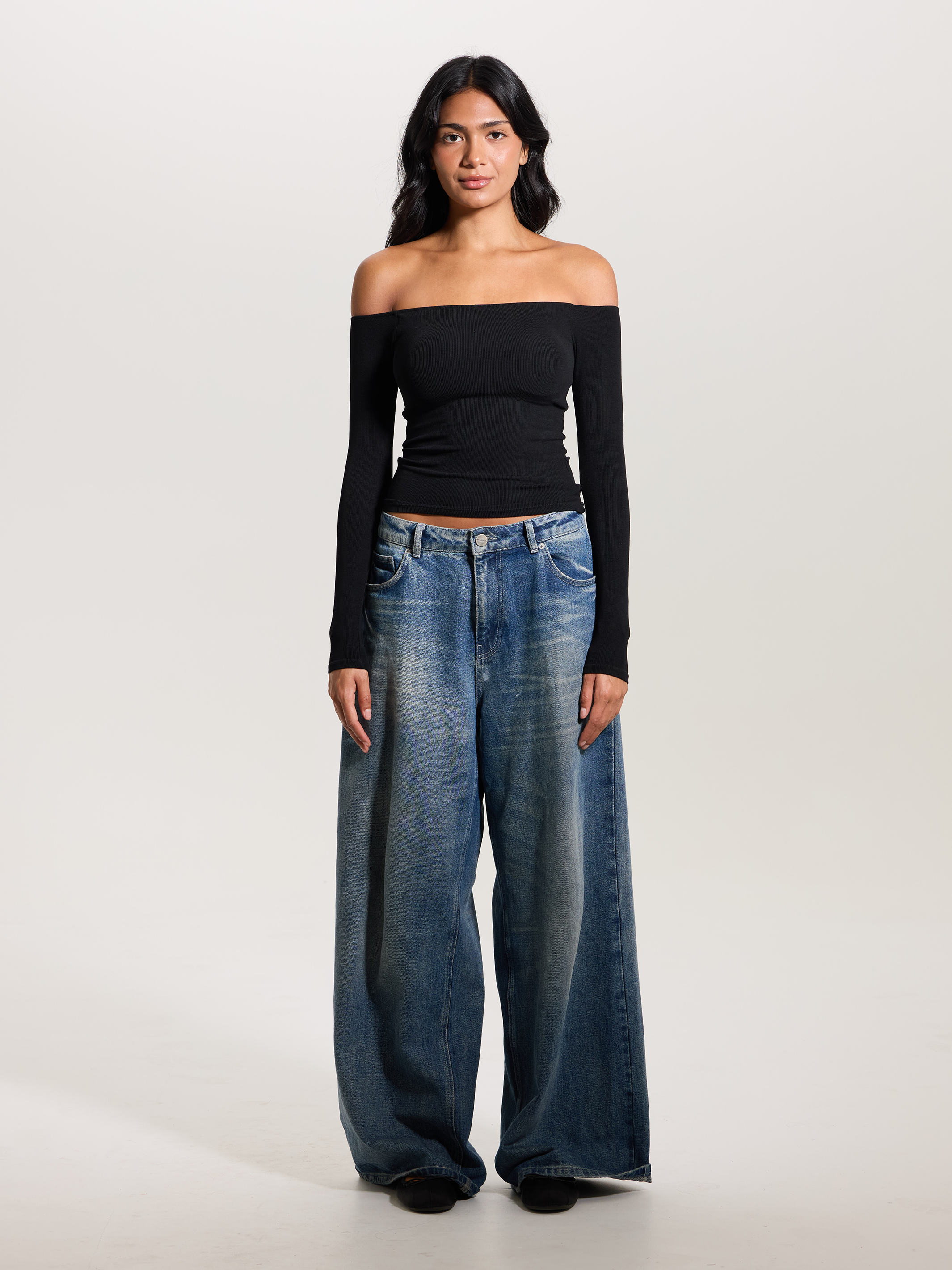 Ribbed Off The Shoulder Brami