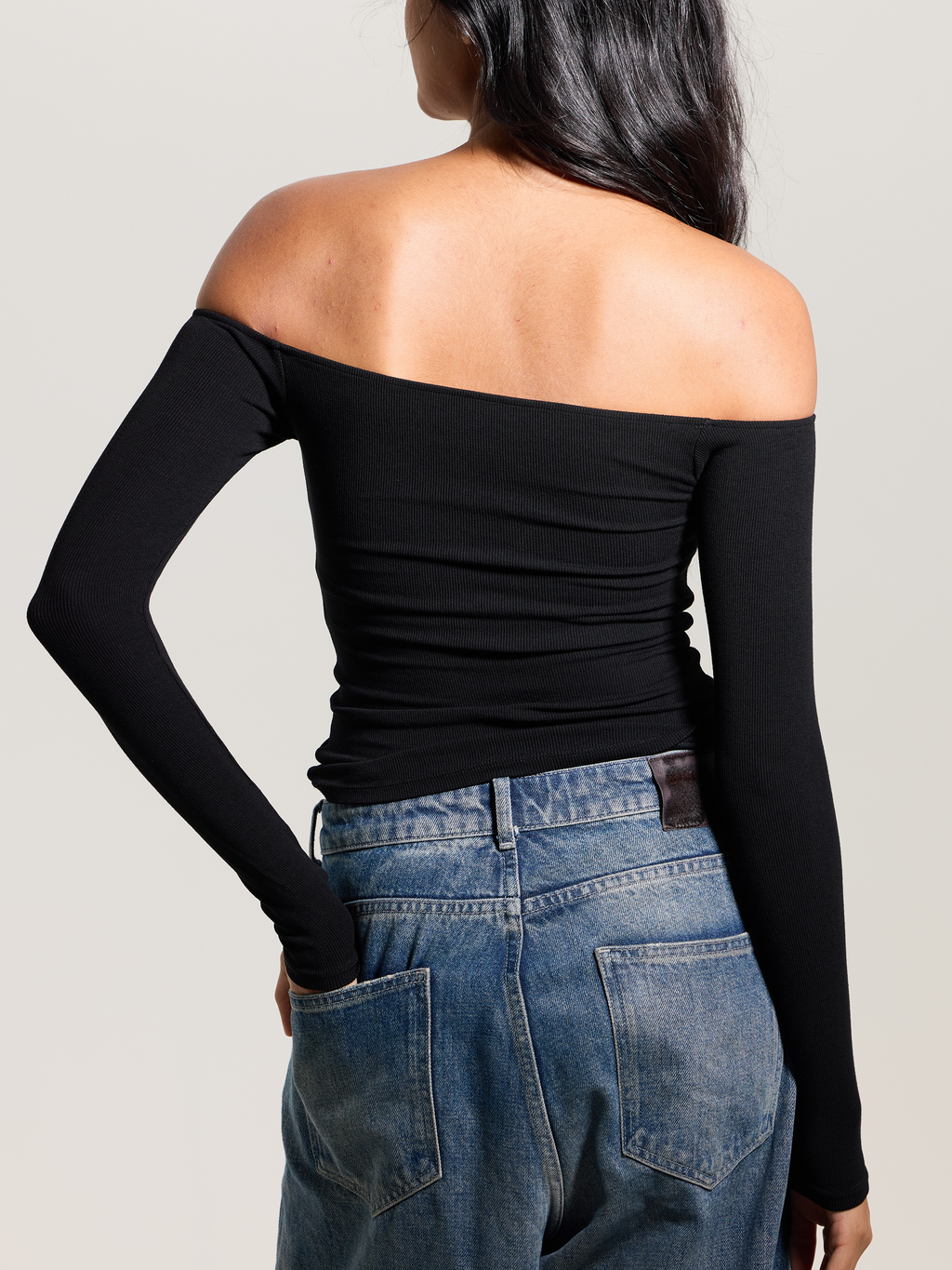 Ribbed Off The Shoulder Brami