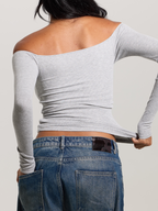 Ribbed Off The Shoulder Brami