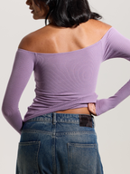 Ribbed Off The Shoulder Brami