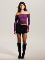 Ribbed Off The Shoulder Brami