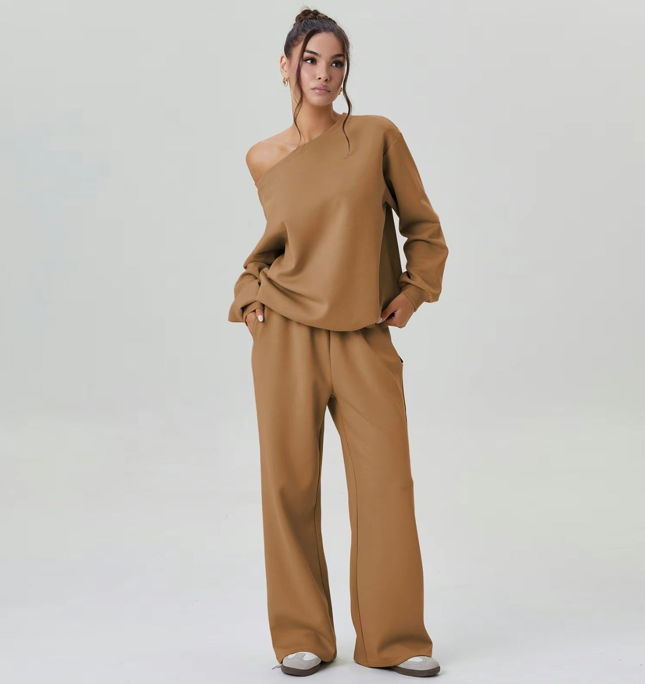 Off Shoulder 2 Piece Lounge Set